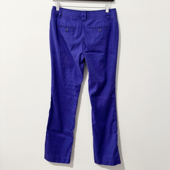 Calvin Klein Straight Leg Pants Womens Size 4 Purple/Blue Color Linen Blend Work - Picture 6 of 12